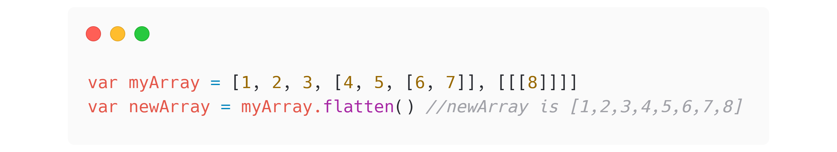 FIG 3.5: Demo of what the MooTools flatten method does to a complex array.