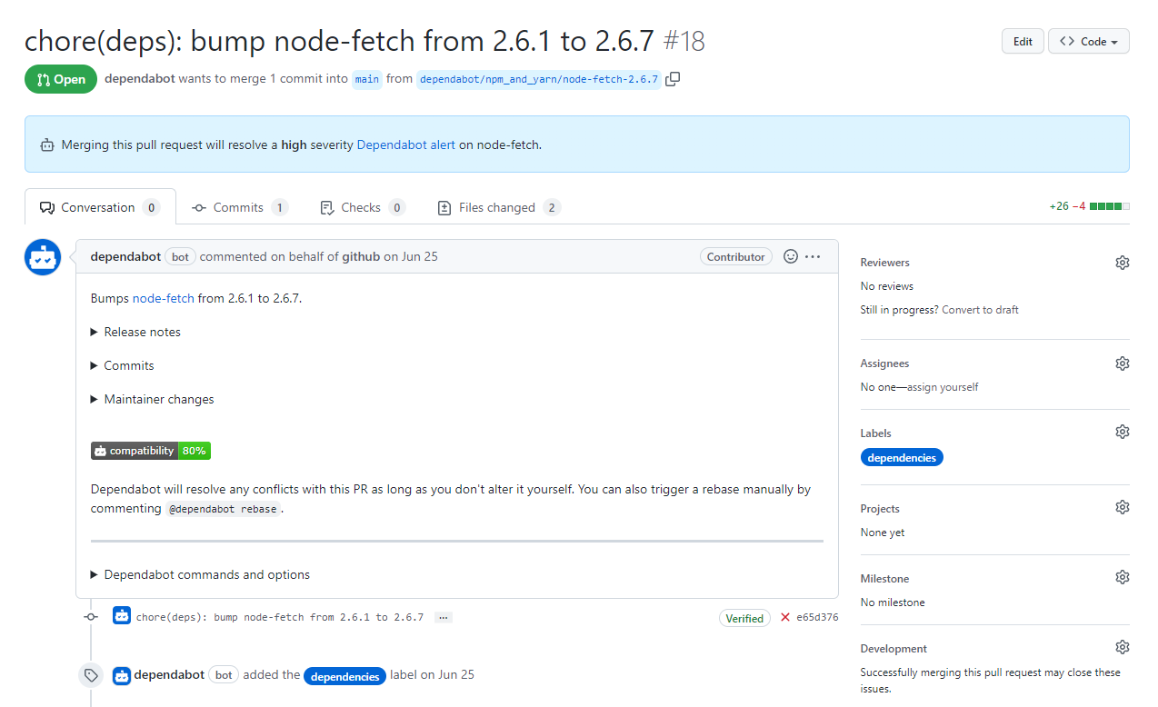 FIG 5.11: Do you have adequate functional tests to know that node-fetch will continue to work?
