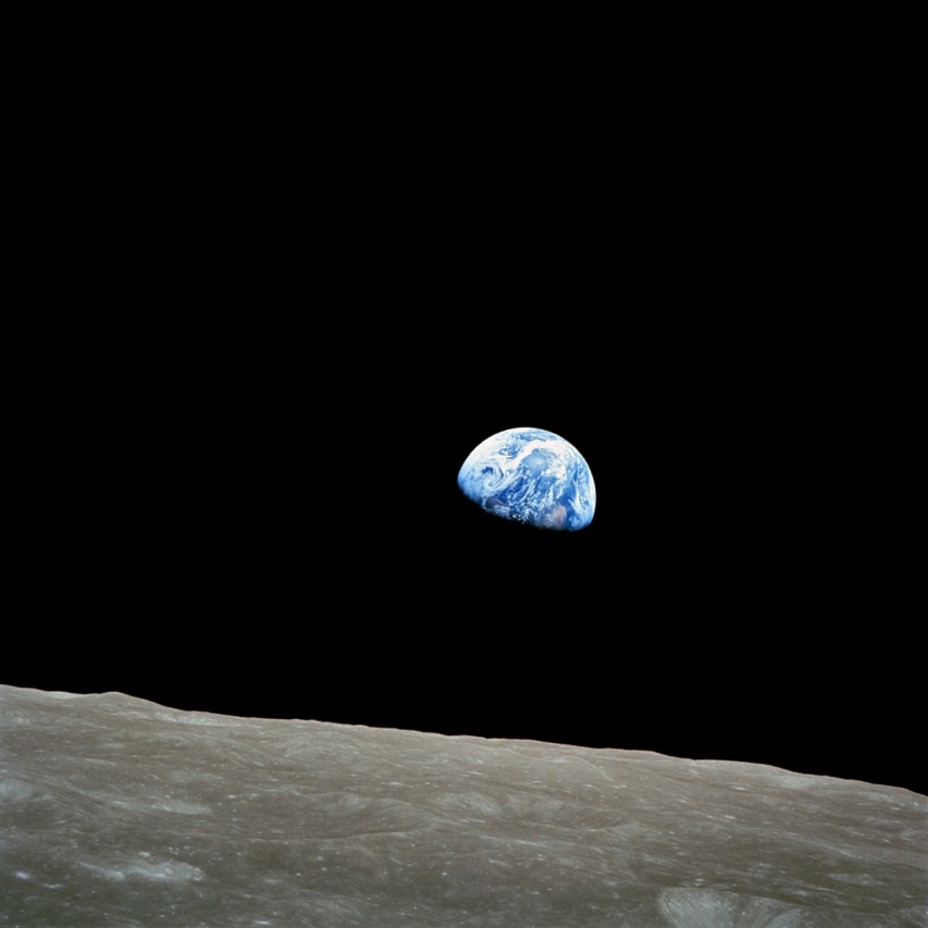 FIG 6.3: Earthrise, taken by Bill Anders aboard Apollo 8 in 1968.