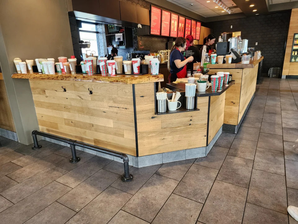 FIG 3.4: Abandoned mobile-order drinks at a Starbucks after they got reportedly an hour behind fulfillment. With 