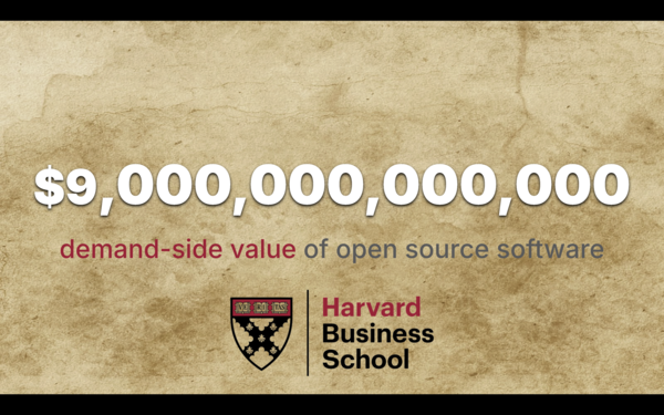 The number 9 billion in big bold lettering, with the logo of the Harvard Business School